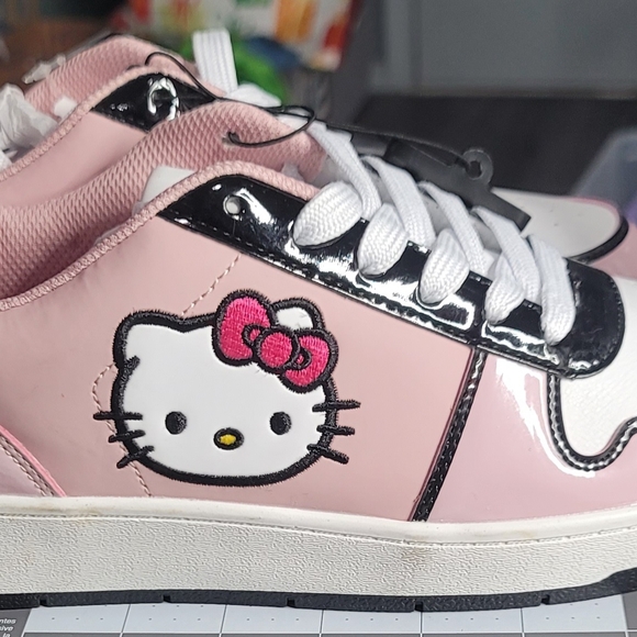 ADULT Hello Kitty Pink and Black Sneakers - Picture 2 of 7
